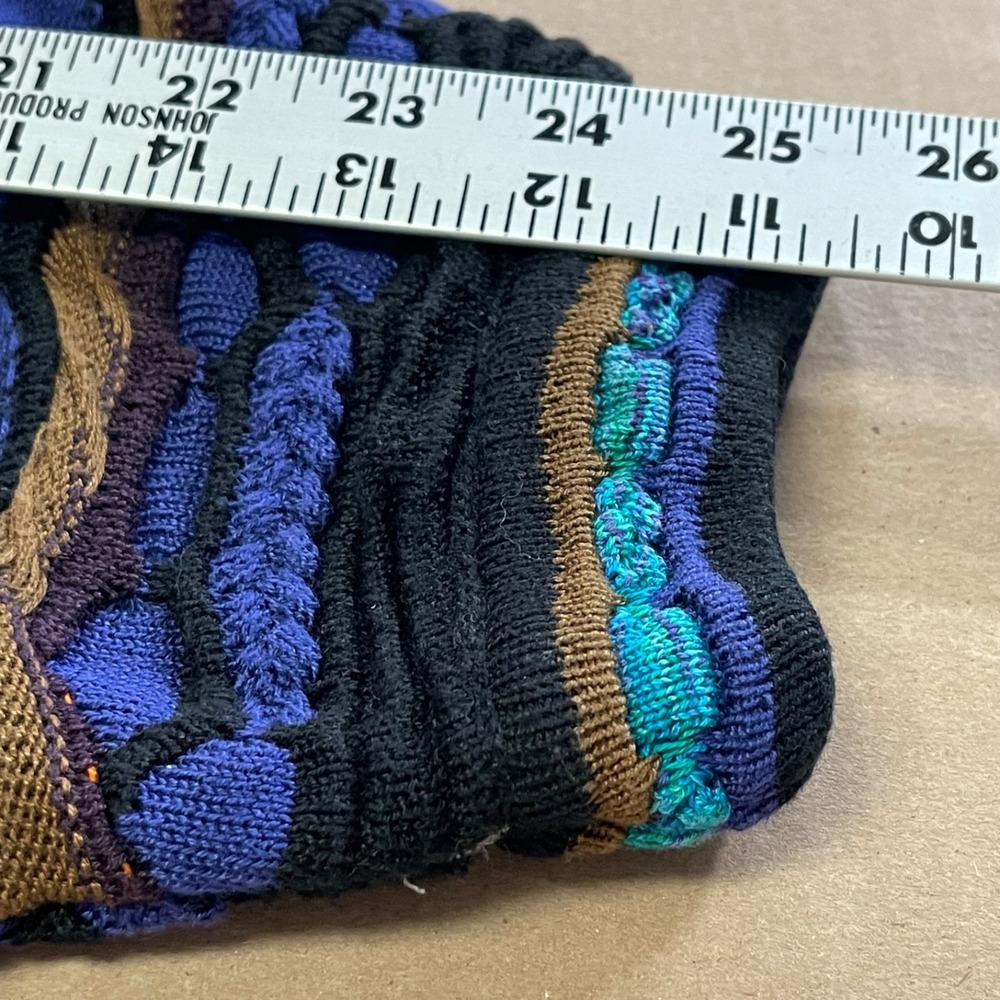 Vintage Tundra Men's Large Textured Sweater 3D Coogi Style Hip Hop Canada 90's - Picture 13 of 14